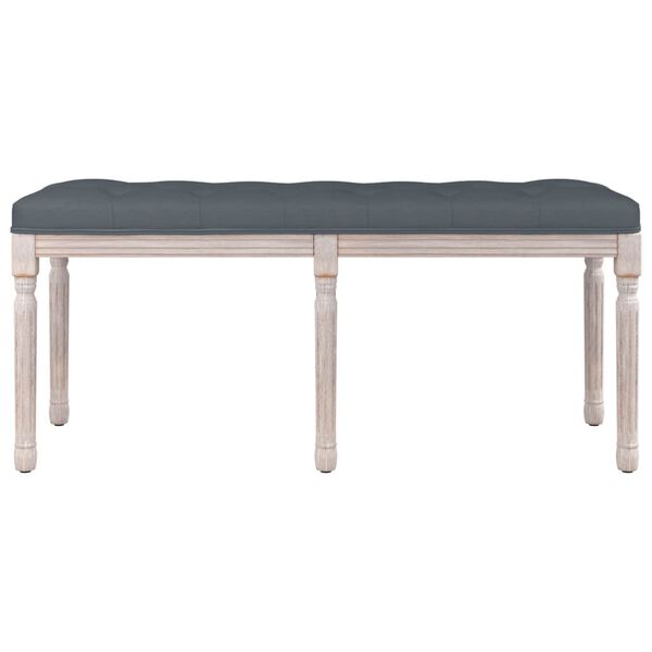 vidaXL Πάγκος Σκούρο Γκρι 110x40x49 εκ. Βελούδινος