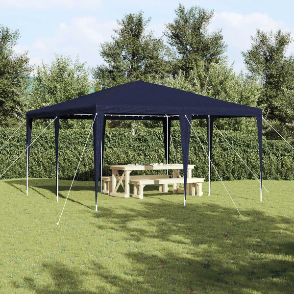 vidaXL Σκηνή Πάρτυ Μπλε, Λευκό 400 x 400 x 266 εκ Πολυεστέρας, Χάλυβας