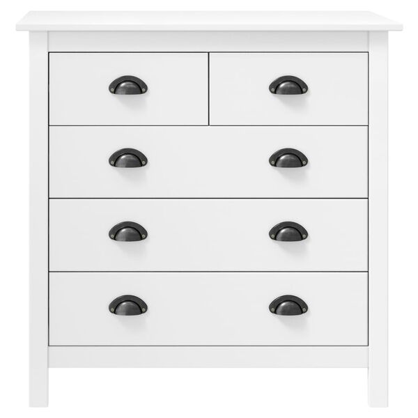 vidaXL Μπουφές Hill Λευκός 79x40x80 εκ. από Μασίφ Ξύλο Πεύκου