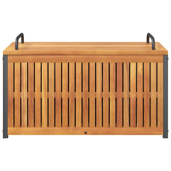 vidaXL Κουτί Μαξιλαριών Εξ. Χώρου 85x45x45/53 εκ. Μασίφ Ακακία/Ατσάλι