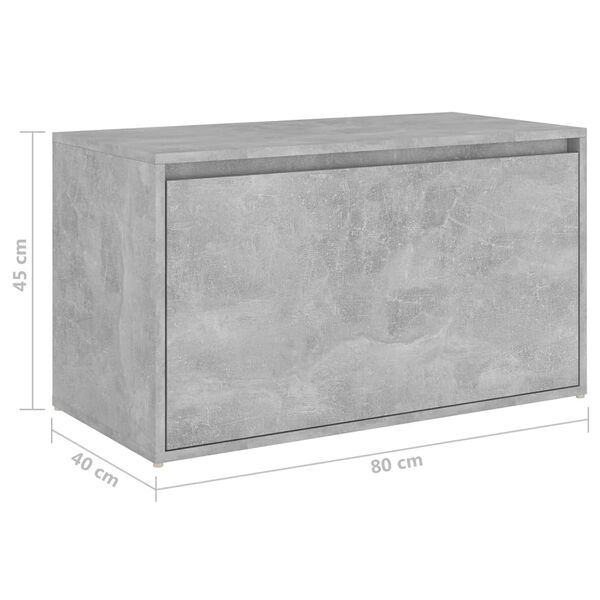 vidaXL Έπιπλο Χολ / Εισόδου Γκρι Σκυροδέματος 80x40x45 εκ. Επεξ. Ξύλο
