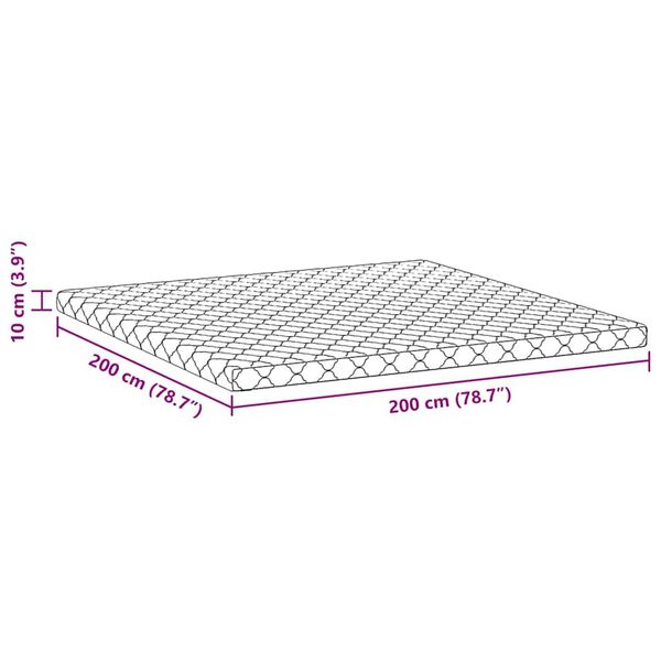 vidaXL Στρώμα Λευκό 200 x 200 cm Pěna