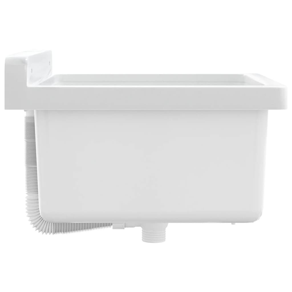 vidaXL Νιπτήρας Επίτοιχος Λευκός 40x40x24 εκ. από Ρητίνη