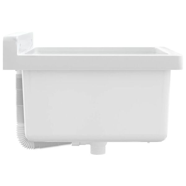 vidaXL Νιπτήρας Επίτοιχος Λευκός 40x40x24 εκ. από Ρητίνη