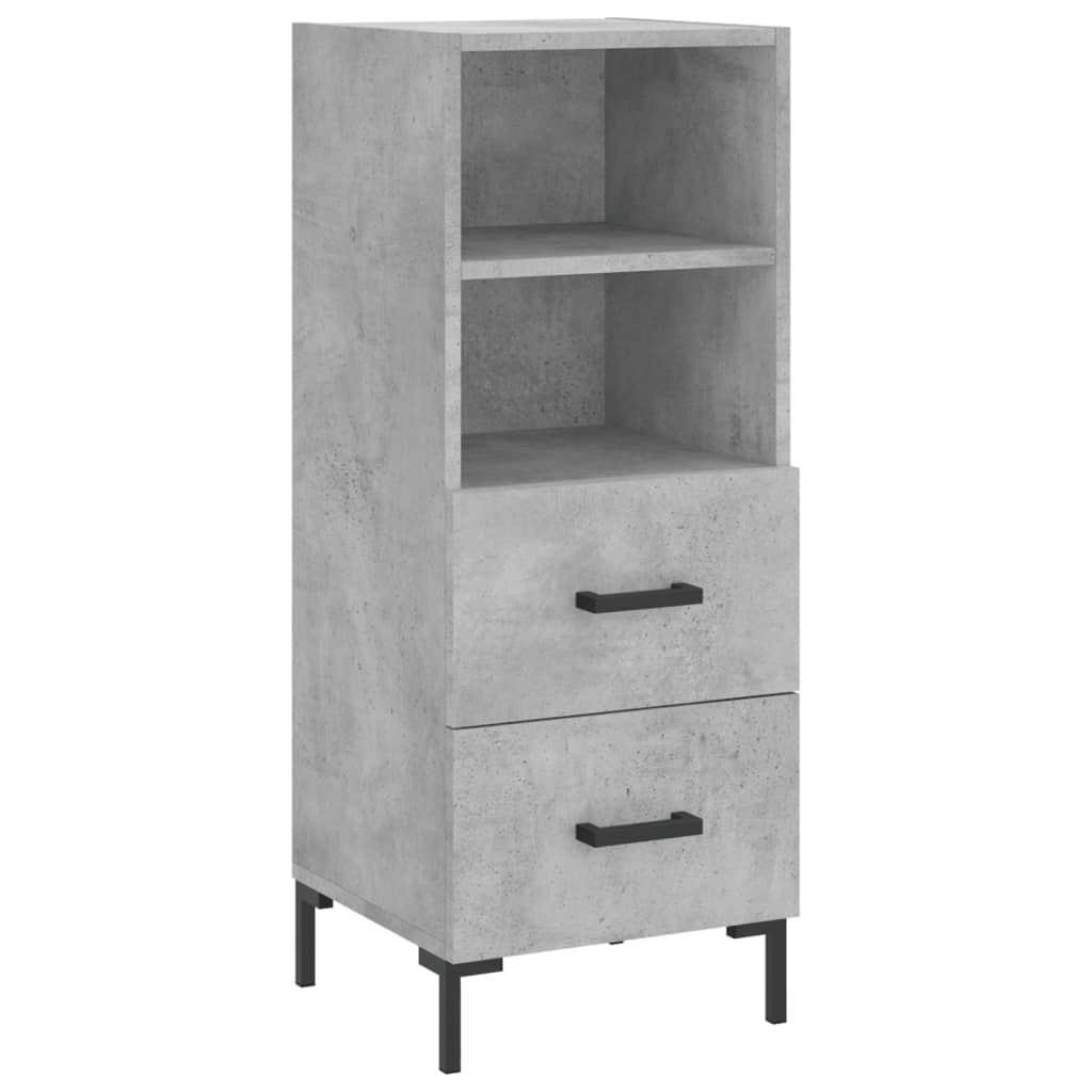 vidaXL Ντουλάπι Γκρι Σκυροδέματος 34,5x34x180 εκ. Επεξεργασμένο Ξύλο