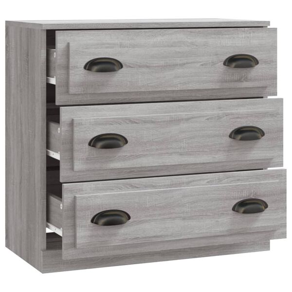 vidaXL Μπουφές Γκρι Sonoma 70x35,5x67,5 εκ. από Επεξεργασμένο Ξύλο