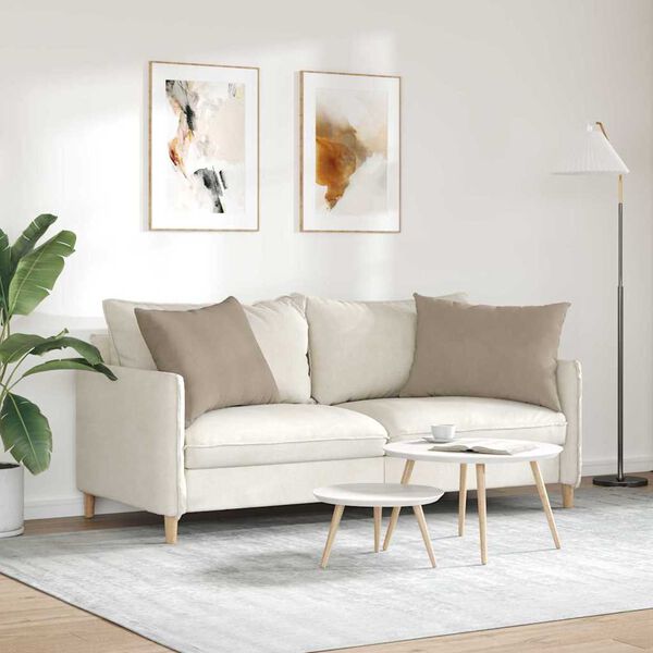 vidaXL Μαξιλάρι Καναπέ 2 pcs Taupe 70 x 50 cm ύφασμα