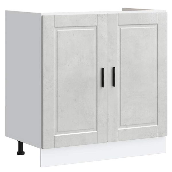 vidaXL Ντουλάπι βάσης νεροχύτη Porto Γκρι μπετόν 80x46x81,5 cm