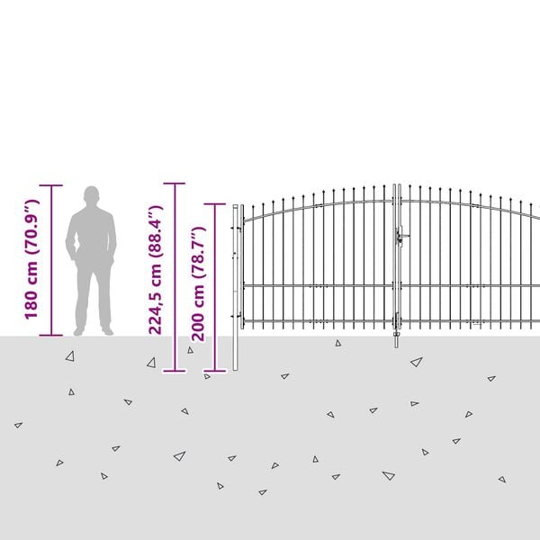 vidaXL &Pi;ύ&lambda;&eta; &Kappa;ή&pi;&omicron;&upsilon; &mu;&epsilon; &kappa;&lambda;&epsilon;&iota;&delta;&alpha;&rho;&iota;ά &Gamma;&kappa;&rho;&iota; 150 x 400 cm &Alpha;&tau;&sigma;ά&lambda;&iota;