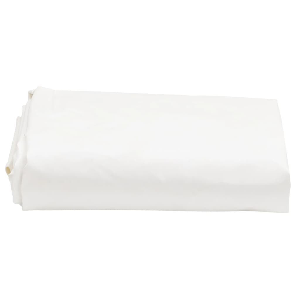 vidaXL Μουσαμάς Λευκός 5 x 7 μ. 650 γρ./μ²