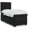 vidaXL Κρεβάτι Boxspring με Στρώμα Μαύρο 100x200 εκ. Βελούδινο