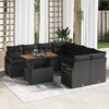 vidaXL Σέτ φαγητού για κήπο 9 pcs Μαύρο και Καφέ 100 x 55 x 73 εκ