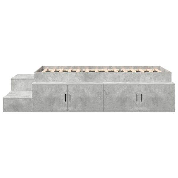 vidaXL Κρεβάτι Αποθήκευσης Γκρί Σκυρόδεμα 80x200 εκ.