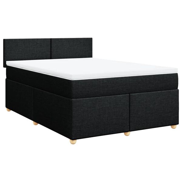 vidaXL &Kappa;&rho;&epsilon;&beta;ά&tau;&iota; Boxspring &mu;&epsilon; &Sigma;&tau;&rho;ώ&mu;&alpha; &Mu;&alpha;ύ&rho;&omicron; 160x200 &epsilon;&kappa;. &Upsilon;&phi;&alpha;&sigma;&mu;ά&tau;&iota;&nu;&omicron;
