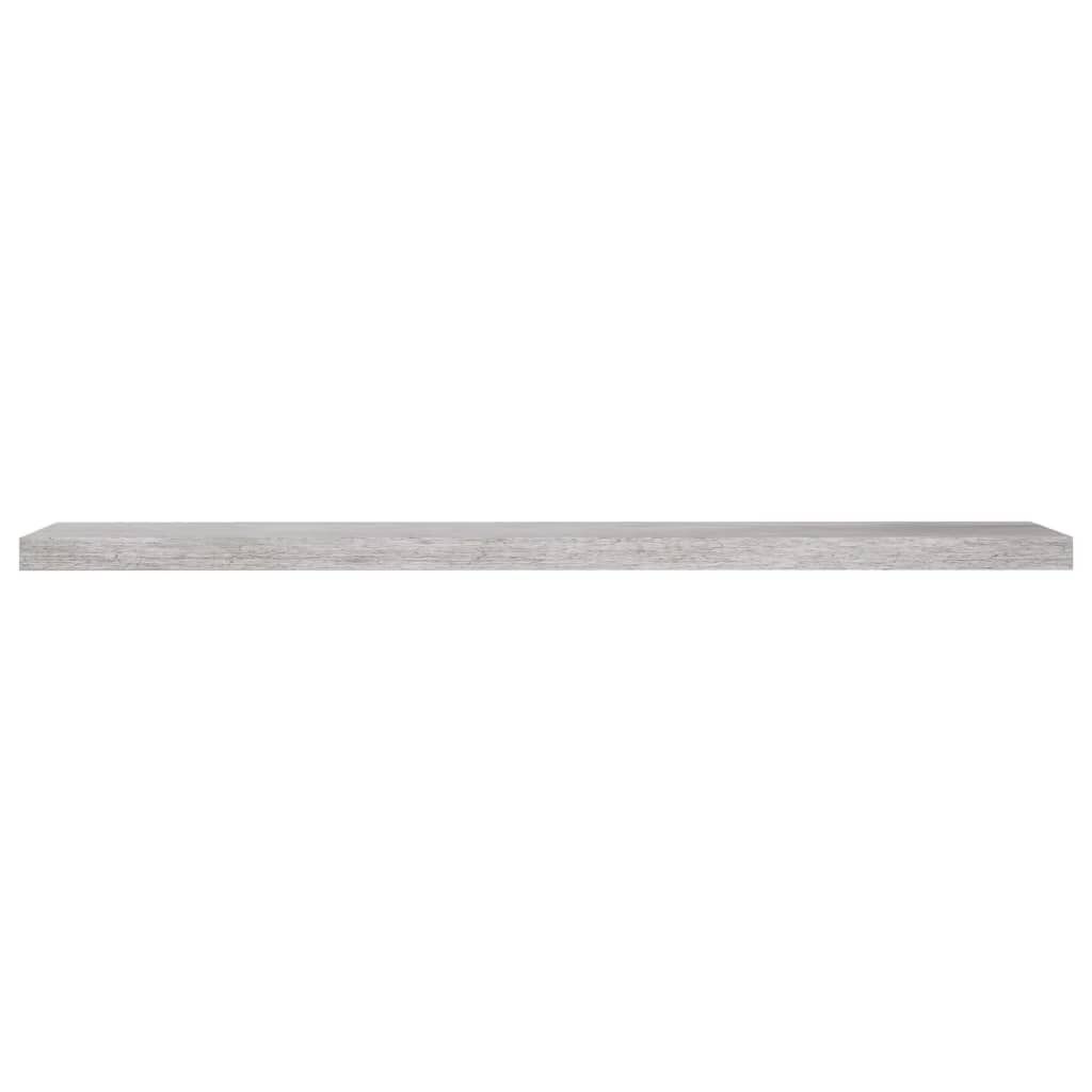 vidaXL Ράφια Τοίχου 2 τεμ. Γκρι Σκυροδέματος 120x23,5x3,8 εκ. MDF