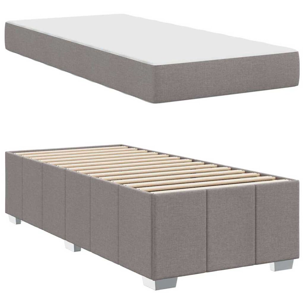 vidaXL Σκελετός Κρεβατιού Taupe 90 x 200 cm ύφασμα
