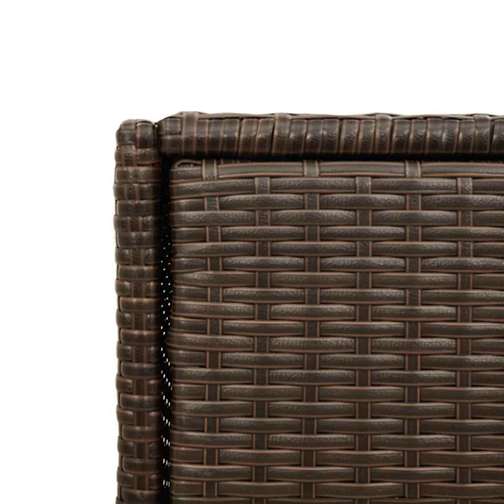 vidaXL Ντουλάπι Αποθήκευσης Κήπου Καφέ 55x55x111 εκ. Συνθετικό Ρατάν