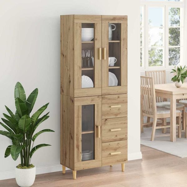 vidaXL Highboard Artisan Oak 69,5 x 34 x 180 &epsilon;&kappa;. &Epsilon;&pi;&epsilon;&xi;&epsilon;&rho;&gamma;&alpha;&sigma;&mu;έ&nu;&omicron; &xi;ύ&lambda;&omicron;