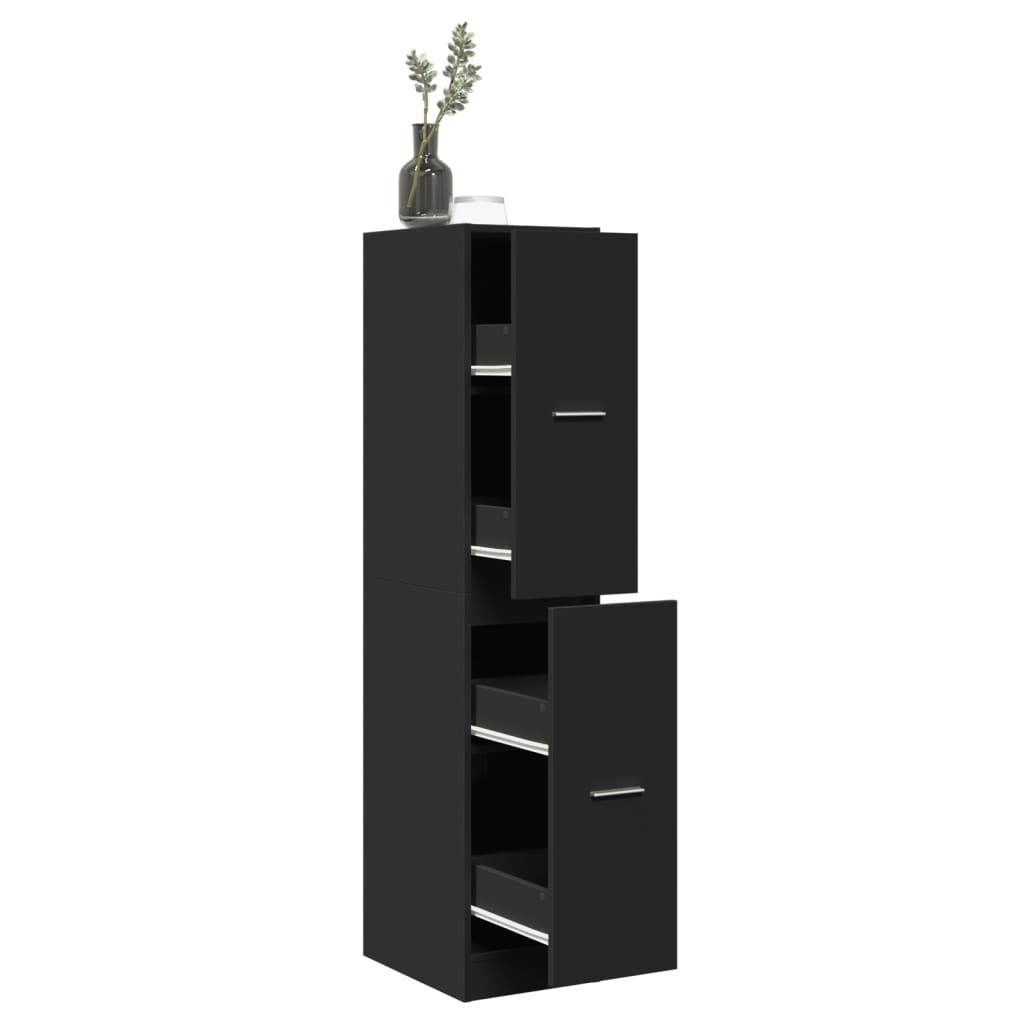 vidaXL Συρταριέρα Γενικής Χρήσης Μαύρο 30 x 41 x 144,5 εκ. Επεξ. Ξύλο