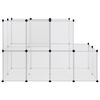 vidaXL Κλουβί Μικρών Ζώων Διαφανές 142x74x93 εκ. Πολυπροπυλένιο&Ατσάλι