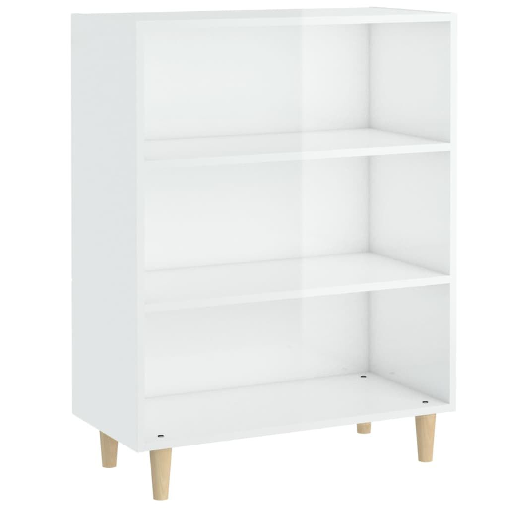 vidaXL Ντουλάπι Γυαλιστερό Λευκό 69,5x32,5x90 εκ. Επεξεργασμένο Ξύλο