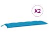 vidaXL Μαξιλάρια Πάγκου Κήπου 2 τεμ. γαλάζιο 150x50x7cm Ύφασμα Oxford