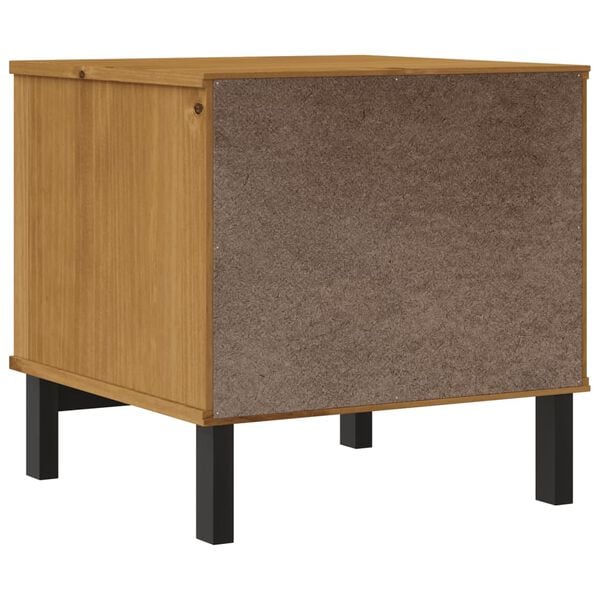 vidaXL Τραπεζάκι Βοηθητικό FLAM 50 x 50 x 50 εκ. από Μασίφ Ξύλο Πεύκου