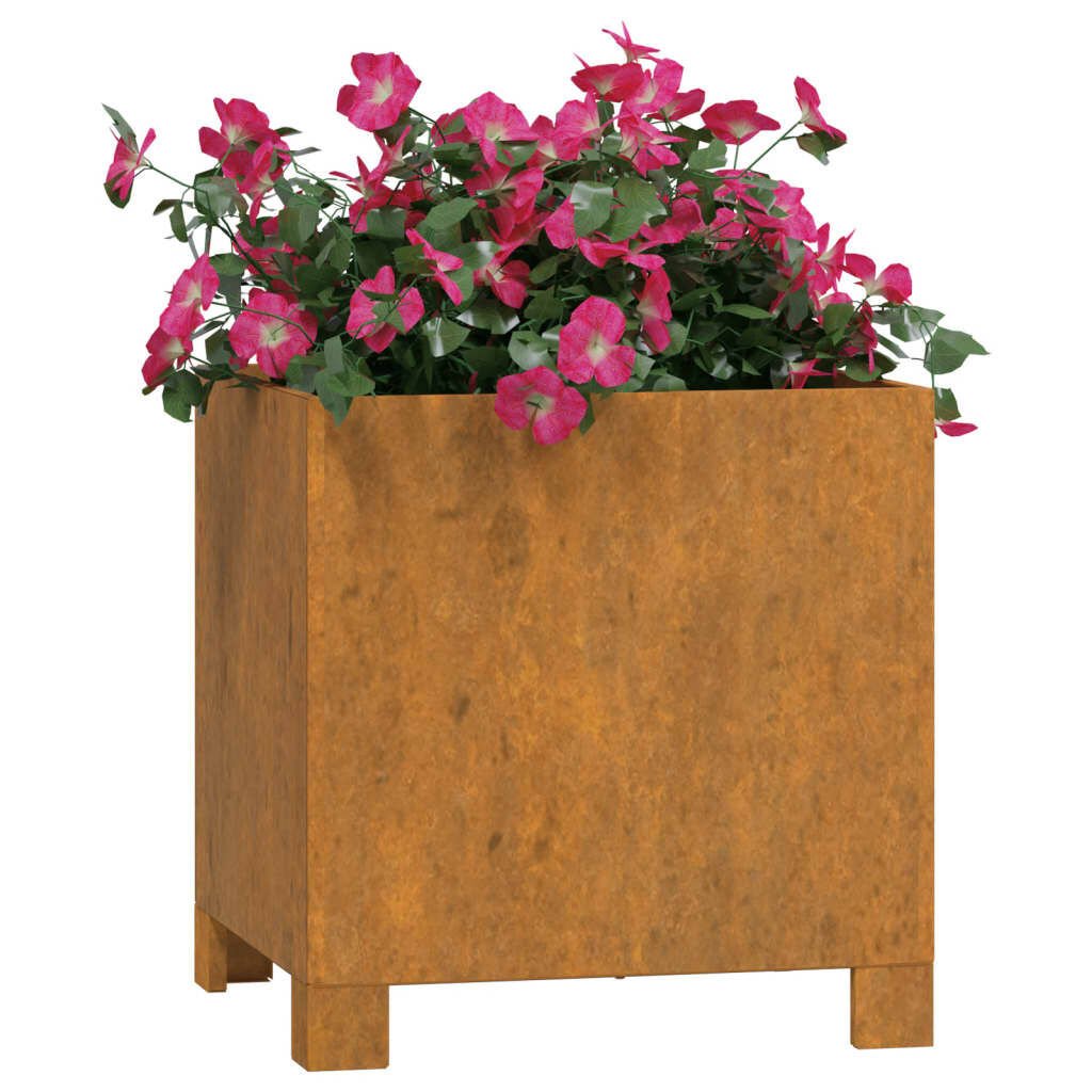 vidaXL Ζαρντινιέρα με Πόδια Σκουριασμ. 32x30x33 εκ. Ατσάλι από Κορτέν