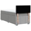 vidaXL Κρεβάτι Boxspring με Στρώμα Ανοιχτό Γκρι 90x200 εκ. Υφασμάτινο