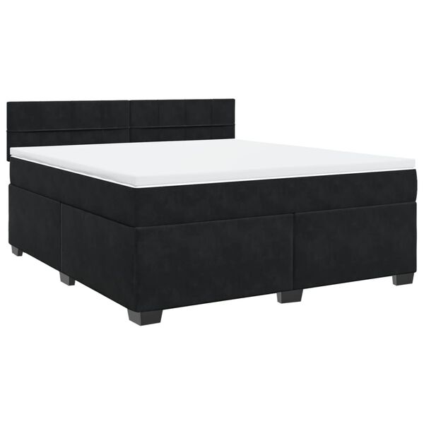 vidaXL &Kappa;&rho;&epsilon;&beta;ά&tau;&iota; Boxspring &mu;&epsilon; &Sigma;&tau;&rho;ώ&mu;&alpha; &Mu;&alpha;ύ&rho;&omicron; 180x200 &epsilon;&kappa;. &Beta;&epsilon;&lambda;&omicron;ύ&delta;&iota;&nu;&omicron;