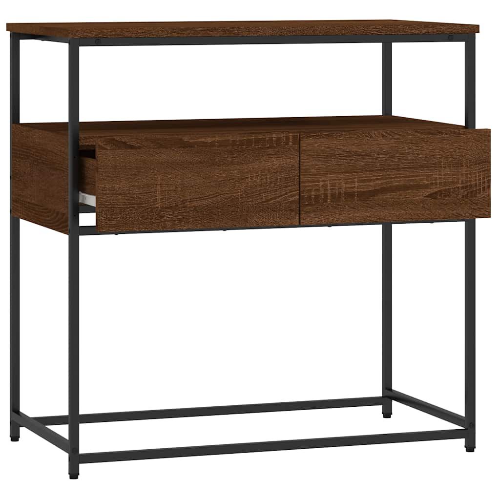 vidaXL Τραπέζι Κονσόλα Καφέ Δρυς 75 x 40 x 75 εκ. Επεξεργασμένο Ξύλο