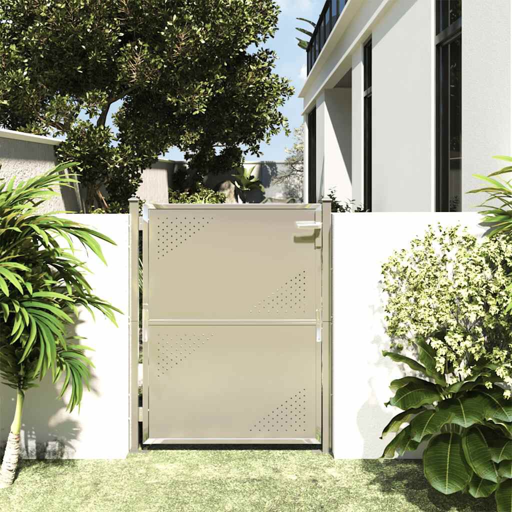 vidaXL Πόρτα Περίφραξης Κήπου 100 x 125 εκ. από Ανοξείδωτο Ατσάλι
