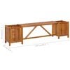 vidaXL Πάγκος Κήπου με 2 Γλάστρες 150x30x40 εκ. από Μασίφ Ξύλο Ακακίας