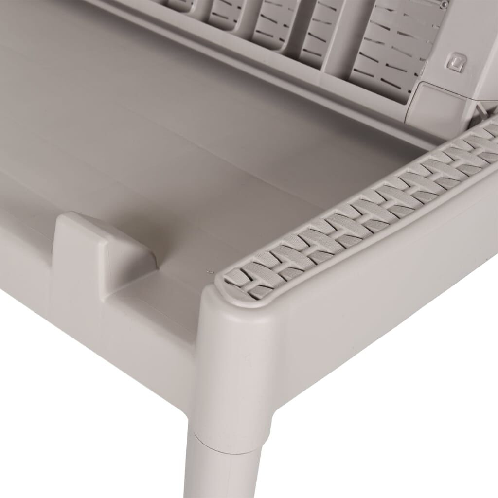 vidaXL Ξαπλώστρα Καπουτσίνο 186 x 60 x 29 από Πολυπροπυλένιο