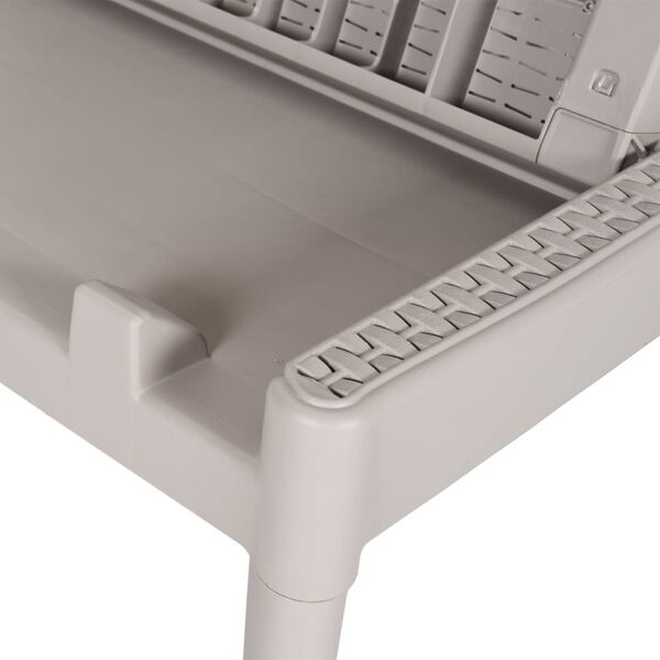 vidaXL Ξαπλώστρα Καπουτσίνο 186 x 60 x 29 από Πολυπροπυλένιο