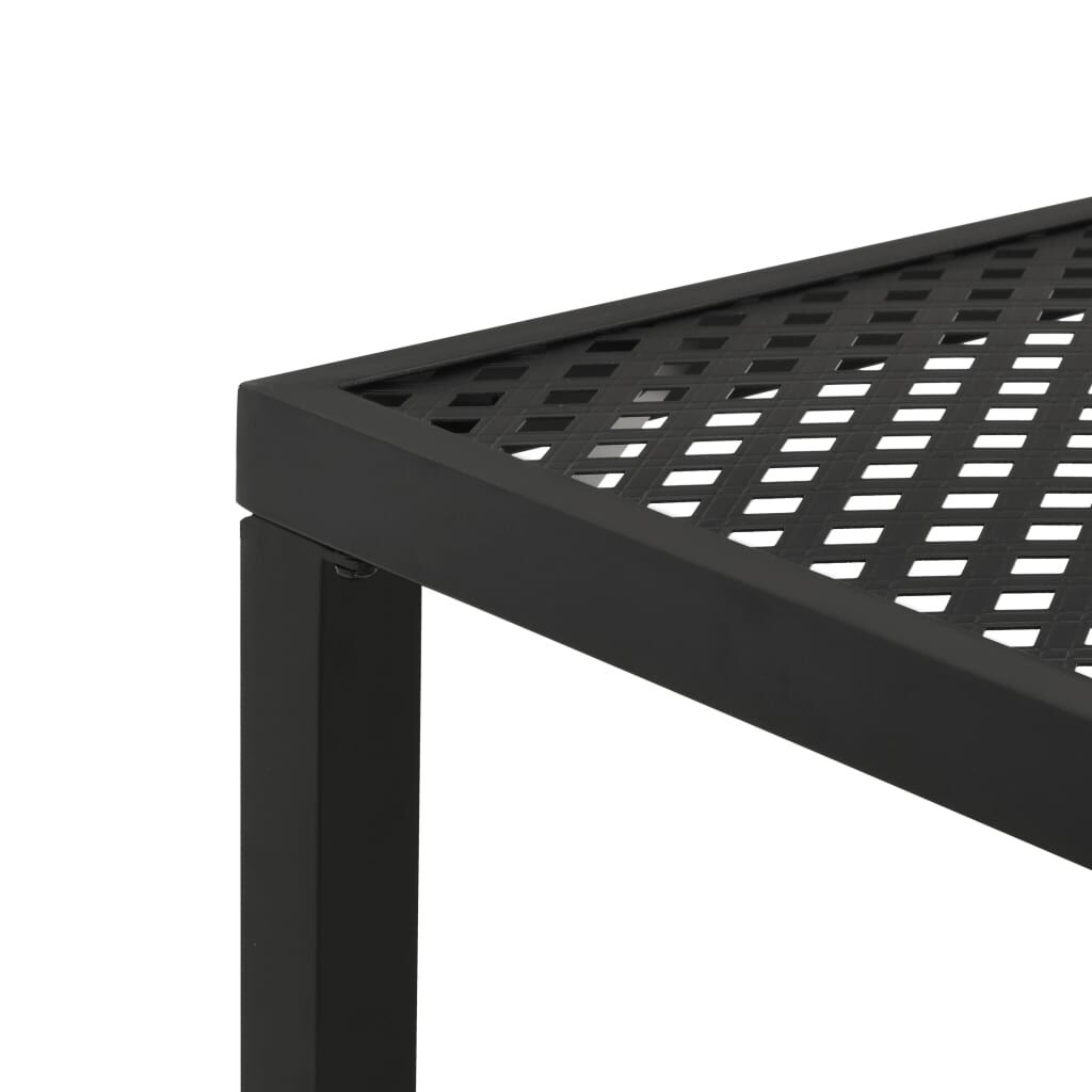 vidaXL Τραπέζι Κήπου Μαύρο 180 x 83 x 72 εκ. Ατσάλινο