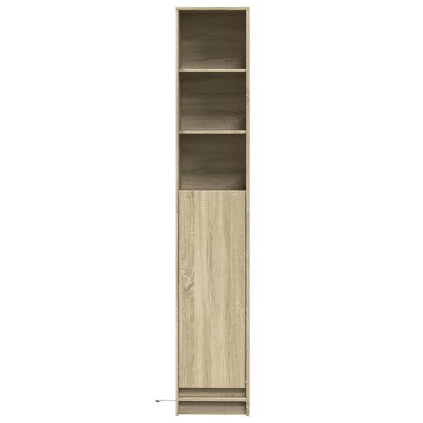 vidaXL Ντουλάπι με Φώτα LED Sonoma Δρυς 36x32,5x200 εκ. Επεξ. Ξύλο