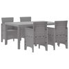 vidaXL &Sigma;έ&tau; &phi;&alpha;&gamma;&eta;&tau;&omicron;ύ &gamma;&iota;&alpha; &kappa;ή&pi;&omicron; 5 pcs &Alpha;&nu;&omicron;&iota;&chi;&tau;ό &gamma;&kappa;&rho;&iota; Rattan Polt