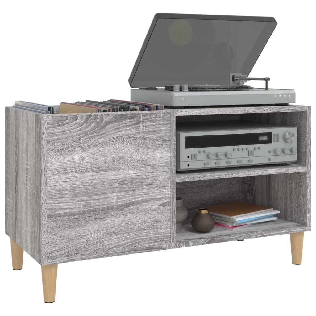 vidaXL Δισκοθήκη Γκρι Sonoma 84,5 x 38 x 48 εκ. από Επεξεργασμένο Ξύλο