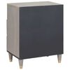 vidaXL Κομοδίνο με συρτάρι Γκρι 50 x 33 x 62 εκ. Μασίφ ξύλο μάνγκο