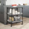 vidaXL Τρόλεϊ Κουζίνας Sonoma Γκρι 60x41x80,5 εκ. Επεξεργασμένο Ξύλο