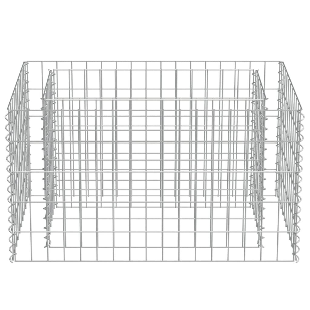 vidaXL Συρματοκιβώτιο-Γλάστρα Υπερυψωμένη 90x50x50 εκ. Γαλβ. Χάλυβας
