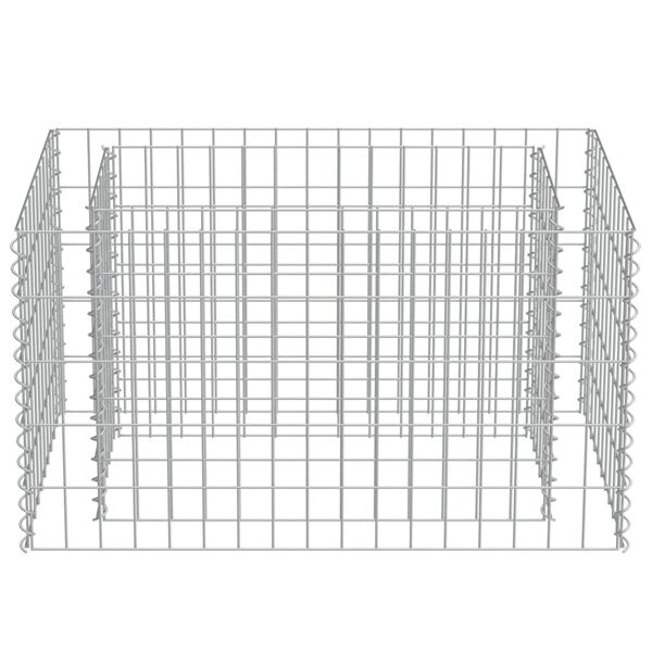 vidaXL Συρματοκιβώτιο-Γλάστρα Υπερυψωμένη 90x50x50 εκ. Γαλβ. Χάλυβας