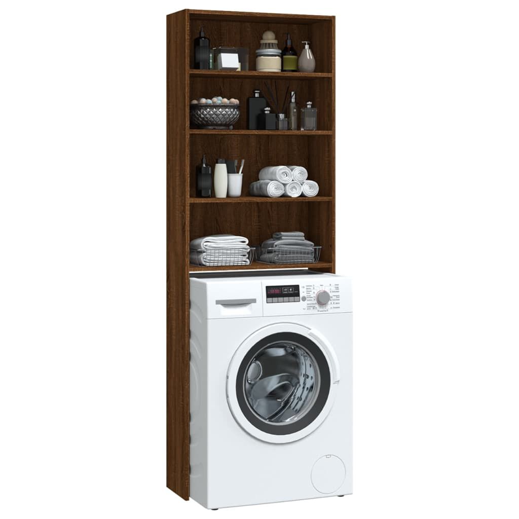 vidaXL Ντουλάπι Πλυντηρίου Καφέ Δρυς 64 x 24 x 190 εκ.