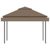 vidaXL Κιόσκι με 2 Επεκτεινόμενες Οροφές Taupe 3x3x2,75 μ. 180 γρ/μ²