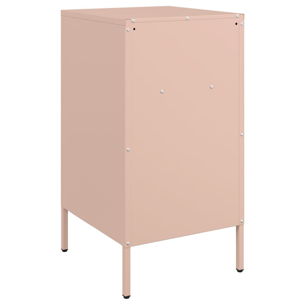 vidaXL Κομοδίνο Ροζ 36x39x68 εκ. από Χάλυβα