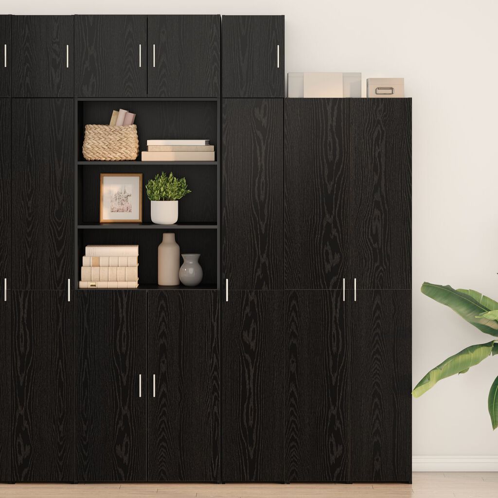 vidaXL Ντουλάπι Τοίχου Μαύρης Δρυός 30x42.5x40 εκ Επεξεργασμένο Ξύλο