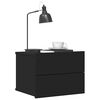 vidaXL Κομοδίνο Μαύρο 40 x 30 x 30 εκ. από Επεξ. Ξύλο