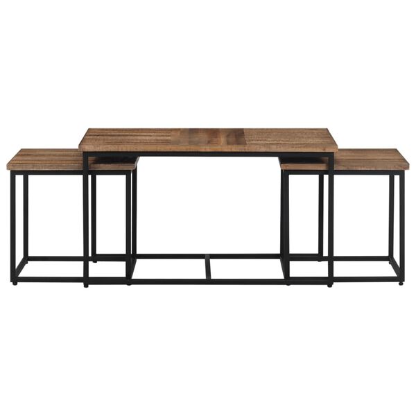 vidaXL Τραπεζάκια Ζιγκόν 3 τεμ. από Μασίφ Ξύλο Teak