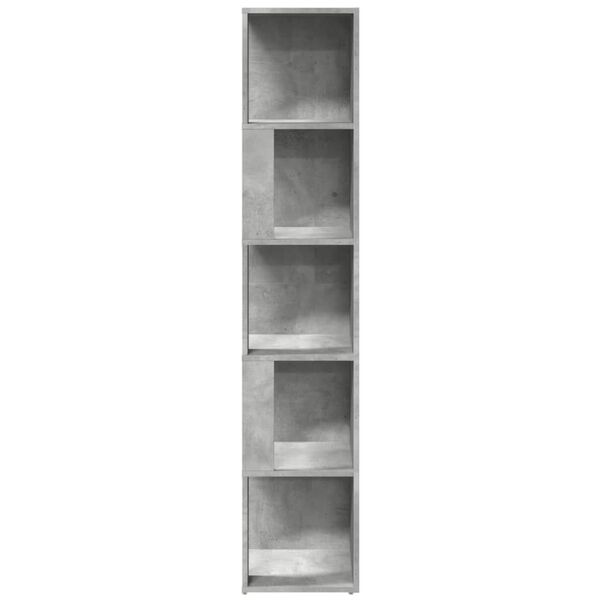vidaXL Ντουλάπι Γωνία Γκρι Σκυρ. 33 x 33 x 164,5 εκ. από Επεξ. Ξύλο